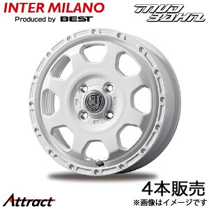 �C���^�[�~���m �}�b�g�o�[�� XR-910K N-BOX/�J�X�^�� JF1/JF2 �A���~�z�C�[�� 4�{(14×4.5J 4-100 +45 �s���A�z���C�g)INTER MILANO