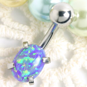 高品質 オパールへそピアス オールステンレス 医療用ステンレス 可愛い 綺麗 ボディピアス バーの短いへそピアス バナナバーベル ダブルジュエル 臍ピアス 軟骨ピアス 14G