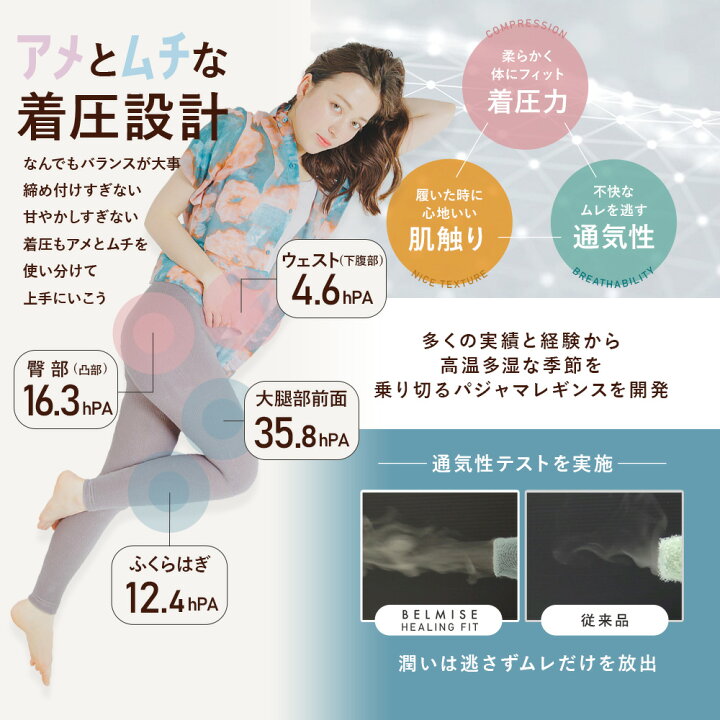 楽天市場】【4/16 10%OFF！】着圧パジャマ 公式 BELMISE ベルミス 