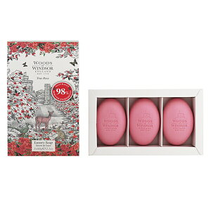 �E�b�Y �I�u �E�B���U�[ �g�D���[���[�Y �\�[�v 60g×3 TRUE ROSE SOAP WOODS OF WINDSOR