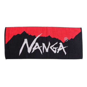 iK S ^I bh×ubN 34×80cm #N1FTG5N3-RED/BLK NANGA LOGO TOWEL