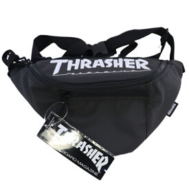 スラッシャー THRASHER Coating Waist Bag [カラー：ブラック×ホワイト] #THR-145-9001 【あす楽】【スポーツ・アウトドア スケートボード・インラインスケート バッグ・ケース】