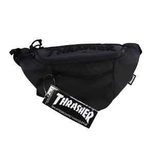 【割引クーポン有】 Coating Waist Bag [カラー：ブラック×ブラック] #THR-145-9090 【スラッシャー: スポーツ・アウトドア スケートボード・インラインスケート バッグ・ケース】【THRASHER】