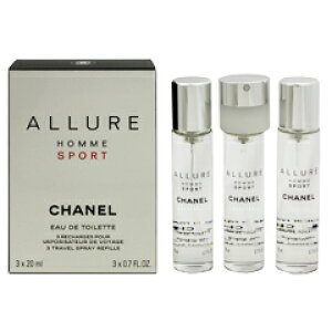 Vl  Y A[ I X|[c cCXg (Zbg) (tB) 20ml×3   tOX v[g 蕨 Mtg ALLURE HOMME SPORT 3 TRAVEL REFILLS CHANEL