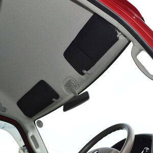 エブリィワゴン DA64W サンバイザー カバー 日よけ シェード 日よけ 車 サンバイザー パーツ カバー カード 入れ ポケット 汚れ防止 ブラック 黒 車中泊 グッズ マット 車 レザー パーツ カスタ