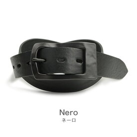 【正規品】【すべてが黒！】【待望のネーロ(黒)再入荷】イタリアンレザー ベルト メンズ 幅3.5cm 日本製 カジュアル バックルも黒 真鍮製 本革 職人さんが手作り プレゼント ギフト 本革ベルト 牛革 紳士ベルト 記念品 革婚式 Nippon de Handmade 名入れ 名前入れ ギフト
