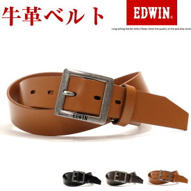 エドウィン EDWIN ベルト カジュアル メンズ 本革 ブランドロゴ ブラック/ダークブラウン/ブラウン 幅30mm 0110938
