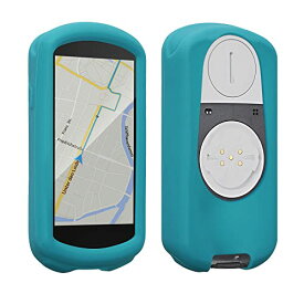 色：まばゆい ブルー kwmobile 対応: Garmin Edge 1030 / 1030 Plus ケース - シリコン GPS サイクルコンピュータ カバー - 自転車 ナビ 保護ケース バンパー ソフト