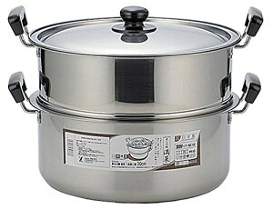 サイズ:30cm ヨシカワ 二段蒸し器 蒸しもの鍋 満菜 30cm 9.6L ステンレス IH・ガス火対応 燕三条 日本製 SH9868