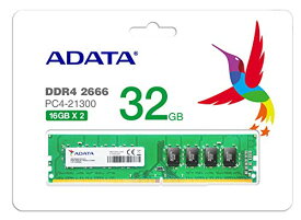 ADATA DDR4-2666MHz デスクトップPC用 メモリモジュール Premierシリーズ 16GB*2枚キット AD4U2666316G19-D
