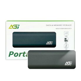 AGI 1TB ED198 外付けSSD、USB 3.2 Gen 2 Type-C to Type-C/Type-Aケーブル、アルミニウムケース。(読み込み・書き込み速度1020/900MB/秒