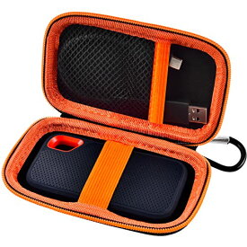 色：オレンジ SanDisk 1TB 2TB 500GB Extreme Portable SSDケース SanDisk PRO外付けソリッドステートドライブ用 HDDストレージホルダー SDSSDE61/ SDSSDE60/ SDSSDE81用 (ボックスのみ) (オレンジ)