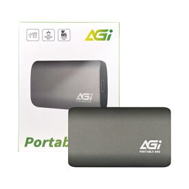 サイズ：2 TB AGI 2TB ED138 外付けSSD、USB 3.2 Gen 2 Type-C to Type-C/Type-Aケーブル、アルミニウムケース。(読み込み・書き込み速度550/470MB/秒