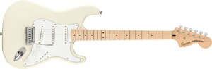 Squier by Fender エレキギター Affinity Series* Stratocaster*, Maple Fingerboard, White Pickguard, Olympic White ソフトケース付き
