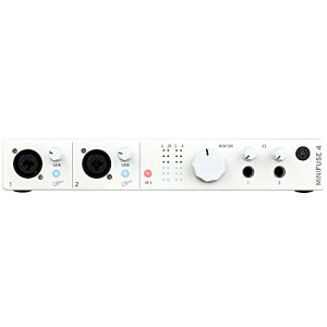 Arturia �A�[�g���A ���y����\�t�g�t�� 4�C��4�A�E�g �I�[�f�B�I&MIDI�C���^�[�t�F�C�X MiniFuse 4 �z���C�g