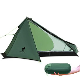 サイズ：右開きドア GEERTOP テント 1人用 ソロテント ワンポールテント 900g コンパクト 設営簡単 登山 5000mm防水 ツーリング バックパッキング ハイキング 釣り アップグレード版 テントを支