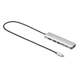 TTvC hbLOXe[V USB-C 6in1 4K/120HzE8K/30Hz HDMI/LLAN/USB-A*2 / USB-C*2(1|[g PDdp) / PD100W / 50cmP[u / Lϊt USB-DKM9S