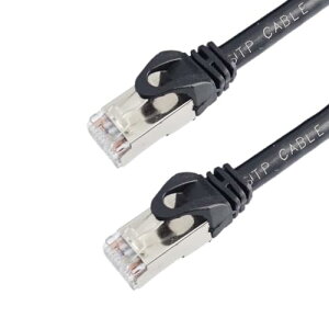 KC SECURITY 5m ���O�pLAN�P�[�u�� CAT6A (�u���b�N)���O���ϋv(�J�e�S��6A) PE(�|���G�`����) 2�d�핢 STP�V�[���h ���S�̍����u�����h�i ���O�p PoE�J������PC��LAN�ʐM�P�[�u���� ���O�� �ό� �h