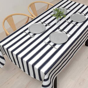 �T�C�Y�F142cm×180cm �X�^�C���f�R�[��(STYLE Decor) �e�[�u���N���X ��100% ������� �����` �k�� 142*180cm �X�^���_�[�h �V���v�� �X�g���C�v �l�C�r�[ W4701410