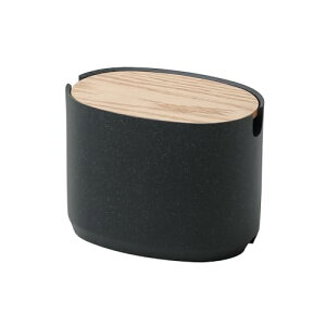 ideaco (CfAR) P[u {bNX  18*s12*13.5cm Oval Box Cable Storage stone sand black/I[o{bNX R[h[ Xg[ThubN