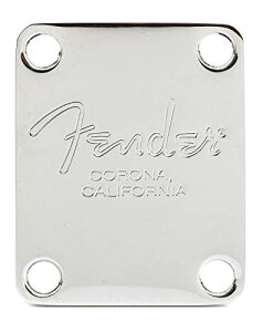 Fender �p�[�c 4-Bolt American Series Bass Neck Plate with Fender Corona Stamp (Chrome) �N���[��