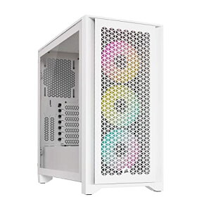CORSAIR iCUE 4000D RGB AIRFLOW ~bh^[P[X zCg AF120 RGB ELITE t@3/Lighting Node PRO Rg[[t nCGAt[fUC PCP[X CC-9011241-WW CS8624