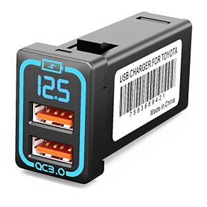 MAXWIN(�}�b�N�X�E�B��) �J�[�`���[�W���[ USB QC3.0 �ԍڏ[�d�� TOYOTA �g���^�Ԍn�p �X�C�b�`�z�[�� �p�l�� ���ߍ��� �}���[�d �[�d�� �d�� �� K-USB01-T1B