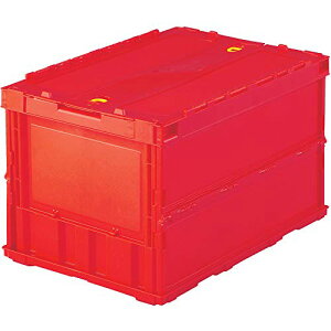 �g���X�R���R(TRUSCO) ���[�P�[�X ���[�{�b�N�X ���^�܂肽���݃R���e�i ���b�N�t�^�t ���b�h 50L TR-C50B-R