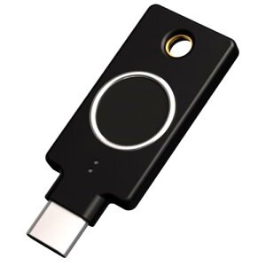 Yubico YubiKey Bio C Fido Edition �w��F�� - FIDO�Z�L�����e�B�L�[ 2�v�f�F�؃L�[ FIDO U2F/FIDO2/USB-C/Type-C/�w��F��/���̔F��/2�i�K�F��/���ϋv��/�ϏՌ���/�h��/IP68 �L�[�z���_�[�^