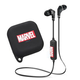 プレミアムスタイル PG-BTE1SD03MVL(ロゴ/ブラック) MARVEL ワイヤレスステレオイヤホン