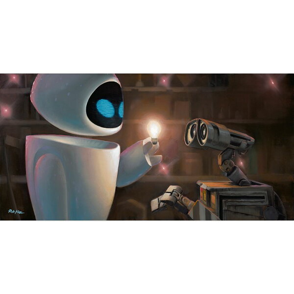 【取寄せ】 ディズニー Disney US公式商品 ウォーリー WALL-E 限定版 限定 50cm 25cm キャンバス [並行輸入品] WALL-E ''Electrifying'' Canvas Artwork by Rob Kaz 10'' x 20'' Limited Edition グッズ ストア プレゼント ギフト 誕生日 人気