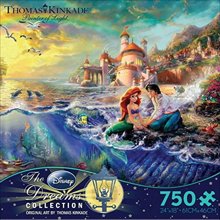 楽天市場 1 2日以内に発送 ディズニー ジグソーパズル 750ピース アリエル リトルマーメイド プリンセス トーマスキンケード アート 絵画 絵 パズル Thomas Kinkade セアコ Ceaco 並行輸入品 グッズ ストア プレゼント ギフト クリスマス 誕生日 人気 グッズ ストア