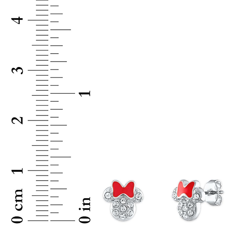 【取寄せ】 ディズニー Disney US公式商品 ミニーマウス ミニー ピアス ジュエリー アクセサリー スワロフスキー クリスタル [並行輸入品]  Minnie Mouse Icon Swarovski Crystal Earrings グッズ ストア プレゼント ギフト クリスマス 誕生日 