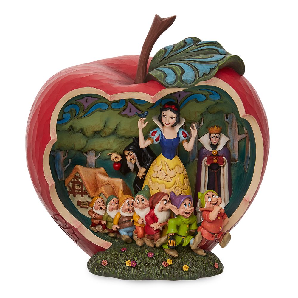 【取寄せ】 ディズニー Disney US公式商品 白雪姫 7人の小人たち プリンセス 置物 フィギュア ジムショア 人形 おもちゃ [並行輸入品]  Snow White and the Seven Dwarfs Apple Scene Figure by Jim Shore グッズ ストア