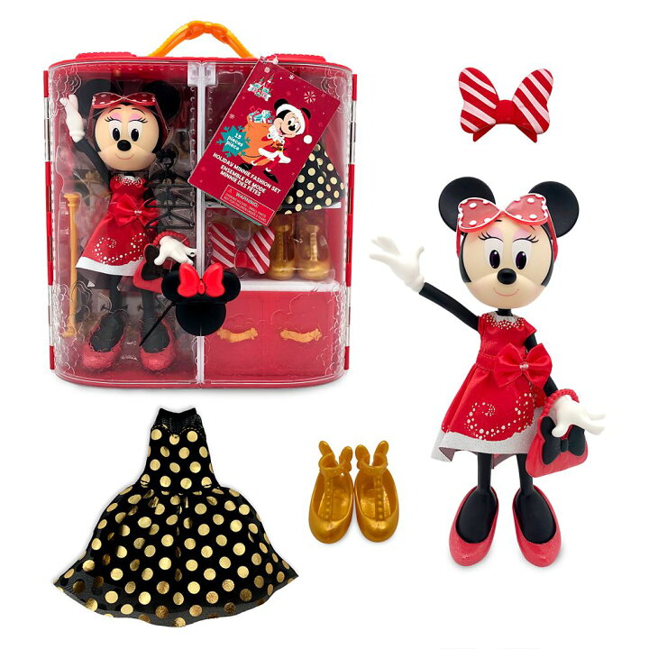 楽天市場 あす楽 ディズニー Disney Us公式商品 ミニーマウス ミニー 人形 ドール 着せ替え フィギュア おもちゃ セット 並行輸入品 Minnie Mouse Doll Holiday Fashion Set グッズ ストア プレゼント ギフト クリスマス 誕生日 人気 ビーマジカル楽天市場店