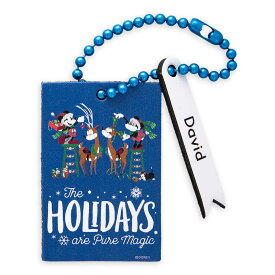 【取寄せ】 ディズニー Disney US公式商品 ミッキーマウス ミッキー ミニーマウス ミニー ホリデイ ピュア マジック キャリーバッグ 鞄 カバン スーツケース 旅行 バッグ サンタ タグ [並行輸入品] Santa Mickey and Minnie Mouse ''The Holidays are Pure Magic'' Leather L