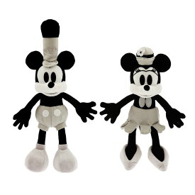 【取寄せ】 ディズニー Disney US公式商品 ミッキーマウス ミッキー ミニーマウス ミニー スチームボートウィリー ディズニー100周年 小サイズ セット ぬいぐるみ 人形 おもちゃ [並行輸入品] Mickey and Minnie Mouse Steamboat Willie Plush Set ? Disney100 Small 10 1/4