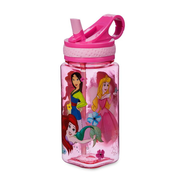 【取寄せ】 ディズニー Disney US公式商品 プリンセス 水筒 ウォーターボトル ストロー ボトル [並行輸入品] Princess Water  Bottle with Built-In Straw グッズ ストア プレゼント ギフト クリスマス 誕生日 人気 ビーマジカル