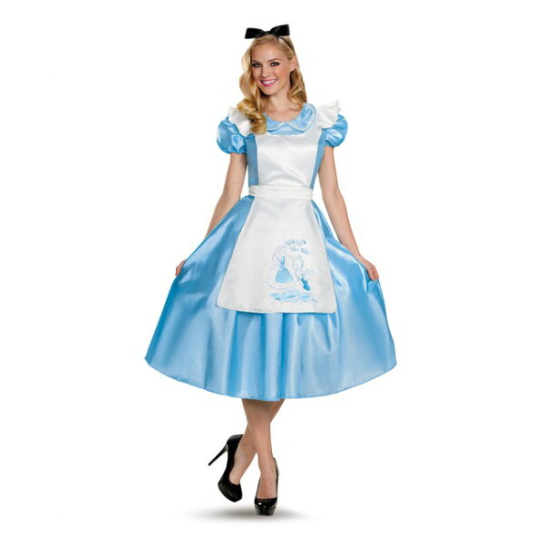 【あす楽】大人用 ディズニー Disney アリス ふしぎの国のアリス コスチューム ドレス 衣装 服 仮装 コスプレ ハロウィーン ハロウィン 大人用 レディース 女性 [並行輸入品] Alice in Wonderland Classic Deluxe Adult グッズ ストア プレゼント ギフト クリスマス 誕