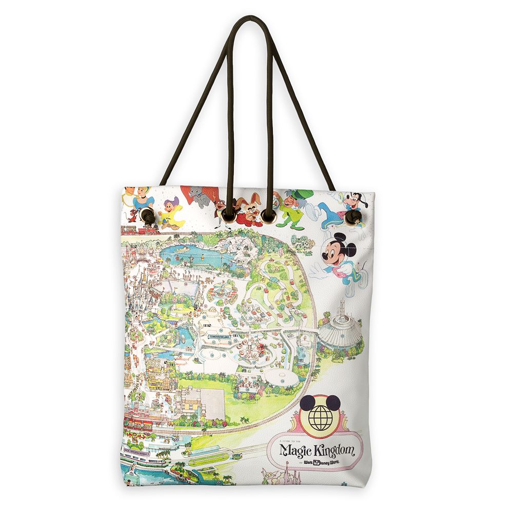 【取寄せ】 ディズニー Disney US公式商品 ウォルトディズニーワールド ウォルトディズニー 50周年記念 トートバッグ バック 鞄 かばん  手提げ バッグ [並行輸入品] Walt World 50th Anniversary Map Tote Bag グッズ ストア プレゼント ギフト 