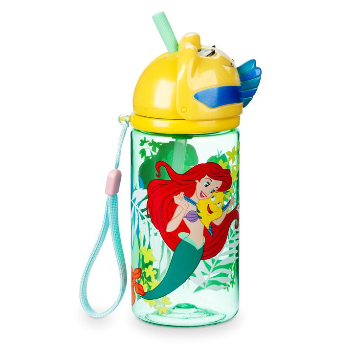 楽天市場 取寄せ ディズニー Disney Us公式商品 リトルマーメイド アリエル Ariel プリンセス フランダー さかな 魚 トップス 上着 服 ストロー 水筒 ボトル ストロー付き 並行輸入品 Flounder Flip Top Drink Bottle With Straw The Little Mermaid グッズ ストア