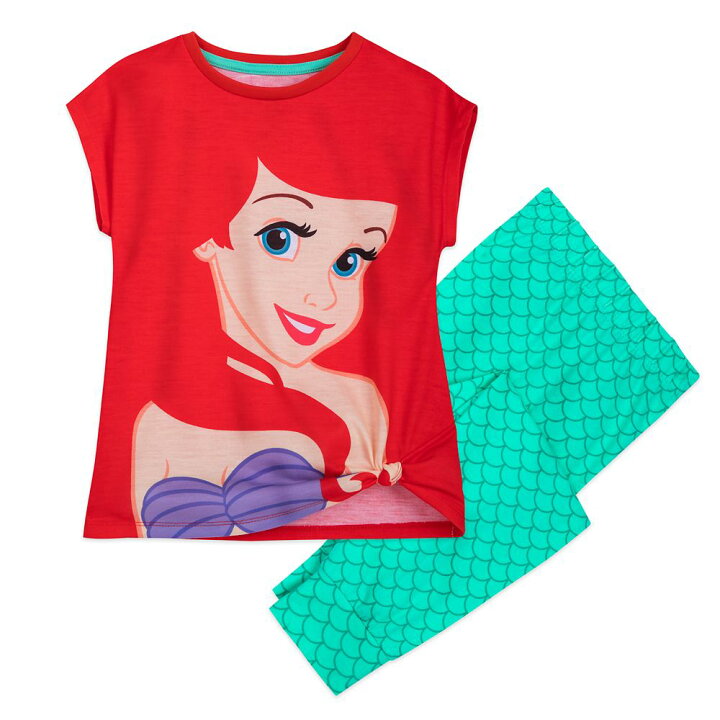 楽天市場 取寄せ ディズニー Disney Us公式商品 リトルマーメイド アリエル Ariel プリンセス セット 女の子用 子供用 パジャマ 寝具 部屋着 女の子 ガールズ 子供 並行輸入品 Sleep Set For Girls グッズ ストア プレゼント ギフト クリスマス 誕生日 人気 ビー