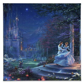 【取寄せ】 ディズニー Disney US公式商品 シンデレラ プリンセス トーマスキンケード Thomas Kinkade キャンバス 絵画 アート インテリア 絵 飾り アートワーク [並行輸入品] 'Cinderella Dancing in the Starlight'' Gallery Wrapped Canvas グッ