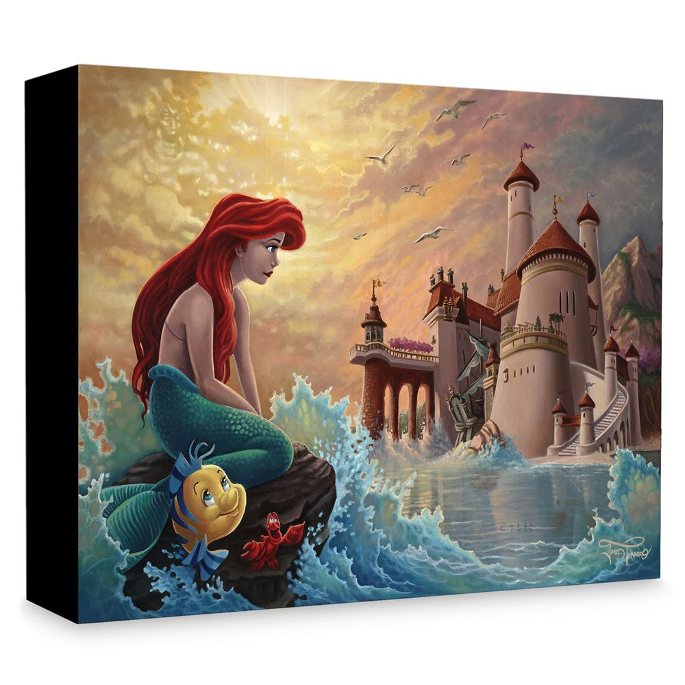 【取寄せ】 ディズニー Disney US公式商品 リトルマーメイド アリエル Ariel プリンセス ドリーム キャンバス 絵画 アート インテリア  絵 飾り アートワーク [並行輸入品] The Little Mermaid ''Ariel's Daydream'' Gicl?e on