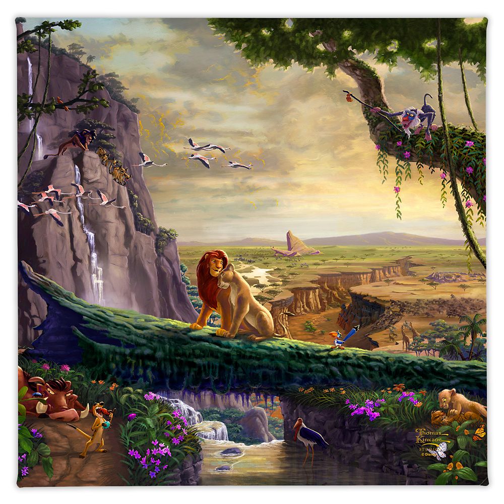  ディズニー Disney US公式商品 ライオンキング トーマスキンケード Thomas Kinkade キャンバス キャンバスアート 絵画 絵 アート インテリア 壁 装飾 デザイン [並行輸入品] 'Lion King Return to Pride Rock'' Gallery Wrapped Canvas by Studios
