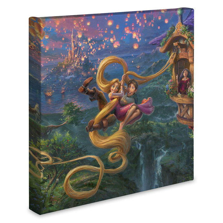 楽天市場 1 2日以内に発送 ディズニー Disney Us公式商品 塔の上 ラプンツェル プリンセス トーマスキンケード Thomas Kinkade キャンバス キャンバスアート 絵画 絵 アート インテリア 壁 装飾 デザイン 並行輸入品 Tangled Up In Love Gallery Wrapped Canvas
