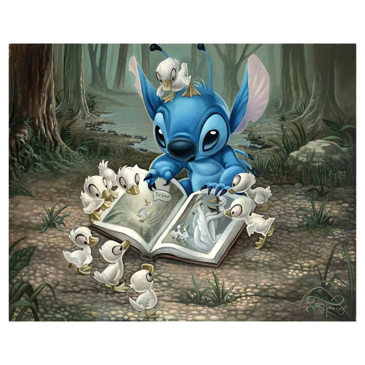 楽天市場 取寄せ ディズニー Disney Us公式商品 スティッチ リロとスティッチ リロ 絵画 絵 アート ジクリー ジークレー ジクリー版画 インテリア 装飾 限定版 限定 キャンバス 並行輸入品 Lilo Stitch Friends Of A Feather Giclee On Canvas By Jared Franco
