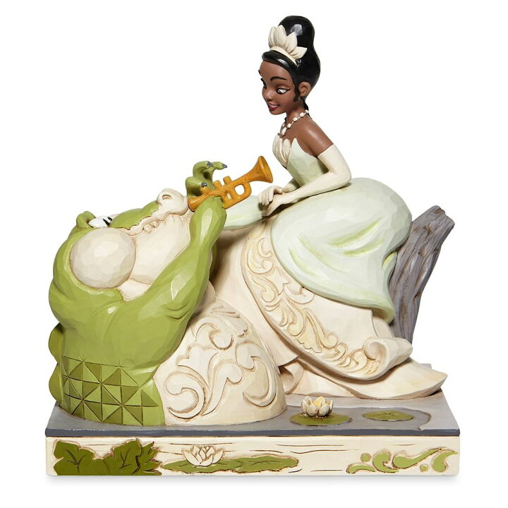 楽天市場 取寄せ ディズニー Disney Us公式商品 プリンセスと魔法のキス ティアナ プリンセス ルイス プリンセスと魔法まほうのキス ワニ 置物 フィギュア ジムショア 人形 おもちゃ 並行輸入品 Tiana And Louis White Woodland Figure By Jim Shore The