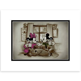 【取寄せ】 ディズニー Disney US公式商品 ミッキーマウス ミッキー ミニーマウス ミニー 絵 アート デラックスプリント 絵画 プリント インテリア 装飾 [並行輸入品] Mickey and Minnie Mouse ''Home is Where Life Makes Up Its Mind'' Deluxe Print by Noah グッズ ストア