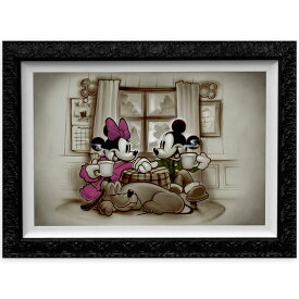 【取寄せ】 ディズニー Disney US公式商品 ミッキーマウス ミッキー ミニーマウス ミニー 限定版 限定 絵画 絵 アート インテリア 装飾 [並行輸入品] Mickey and Minnie Mouse ''Home is Where Life Makes Up Its Mind'' Special Limited Edition Gicl?e by Noah グッズ ス